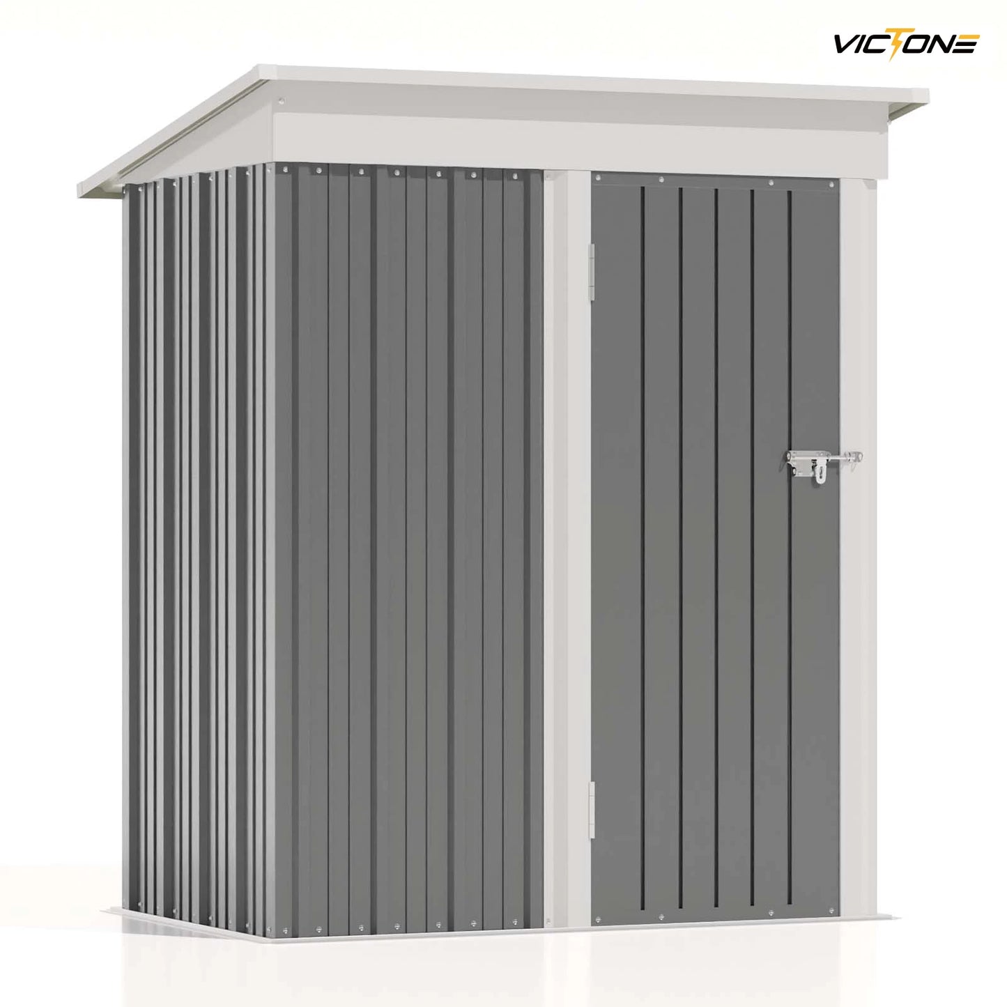 Victone Backyard Storage Shed With Sloped Roof And Lockable Door
