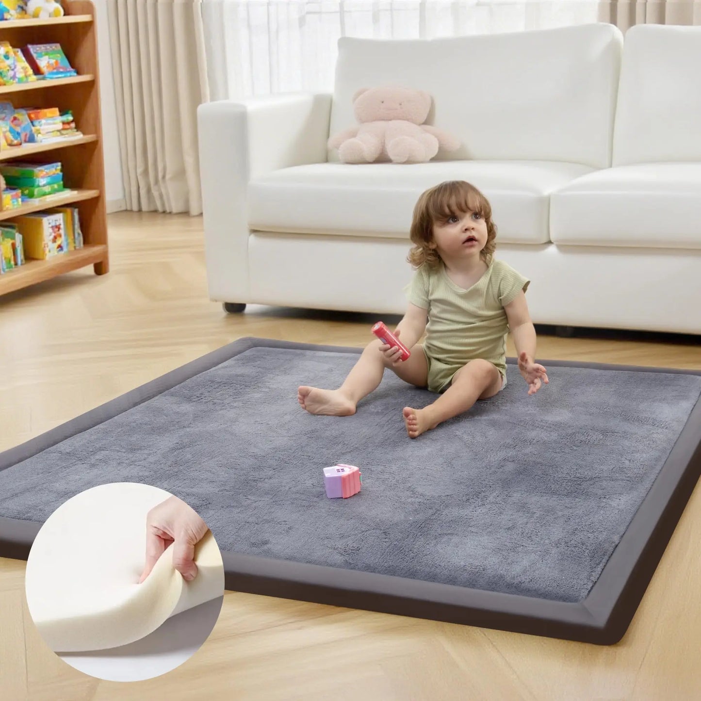 PaPaMat Baby Play Mat Tatami Style Non Slip Living Room Rug