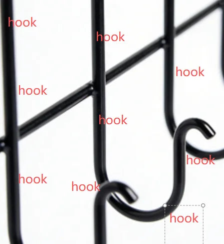 Ceiling Mounted Pot Rack With 12 S-Shaped Hooks For Kitchen Storage