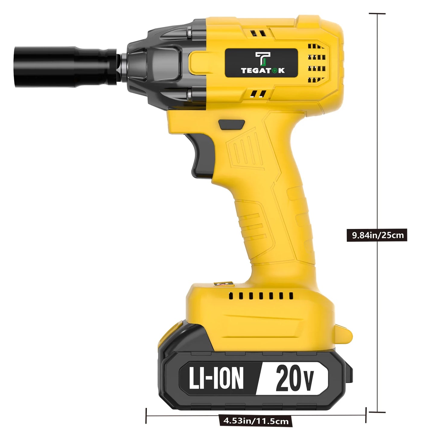 TEGATOK Brushless Cordless Wrench For Home DIY Projects
