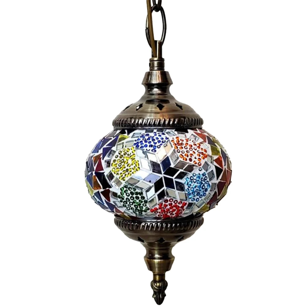APWIKOGER Mosaic Pendant Light Turkish Moroccan E27 Hanging Lamp