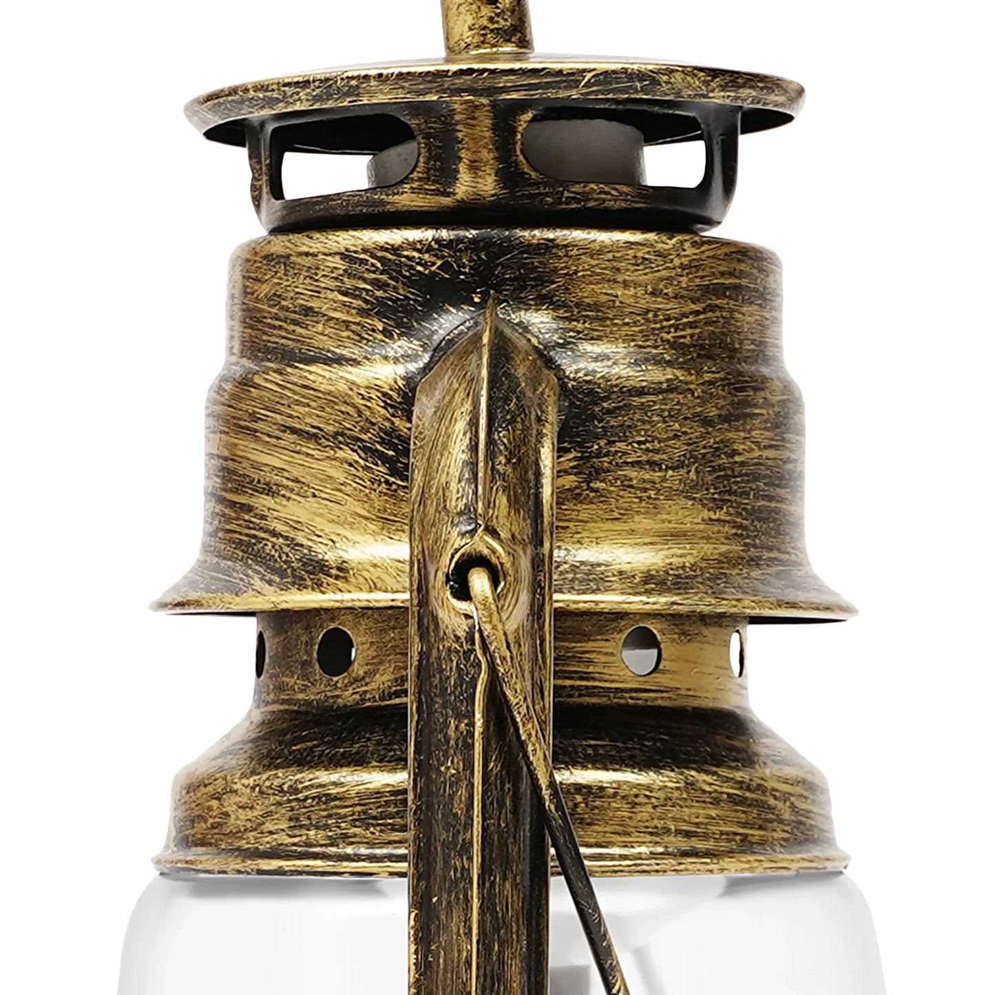 Bymaocar Industrial Antique Bronze Plastic Lantern Sconce Indoor Garden Porch Exterior Wall Light for Home Yard Patio Decor