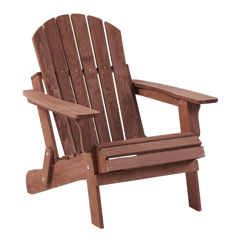 Outdoor Folding Adirondack Chair For Patio Garden And Backyard