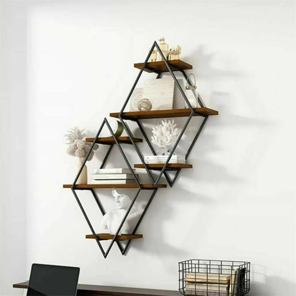 Wall Mounted Rustic Floating Shelves Decorative Wooden Kitchen Wall Display Shelf