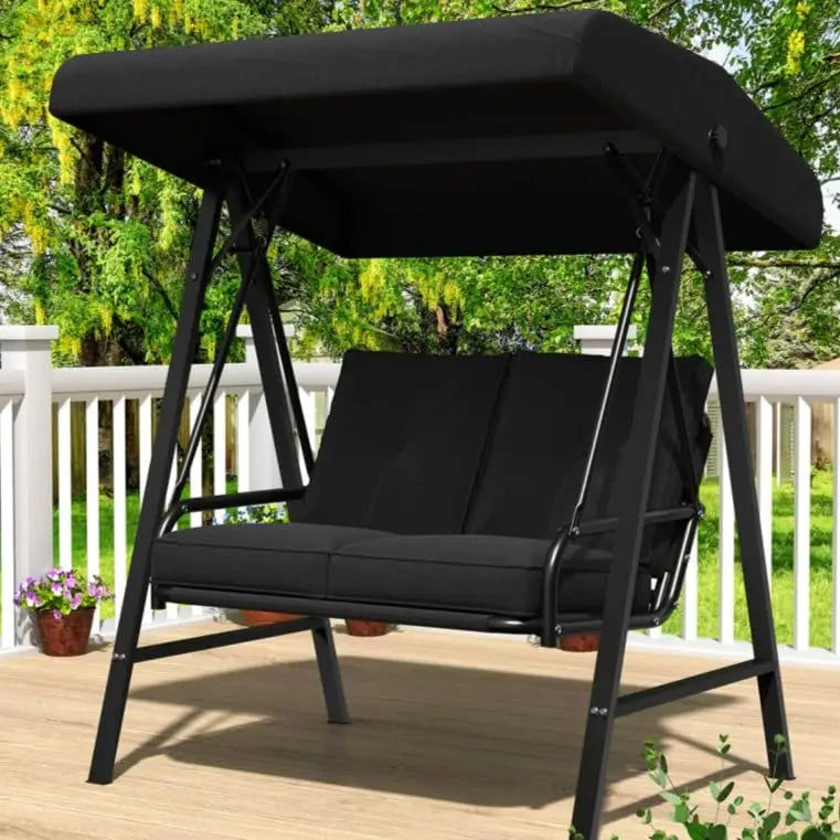 Durable Outdoor Patio Swing Chair With Adjustable Canopy