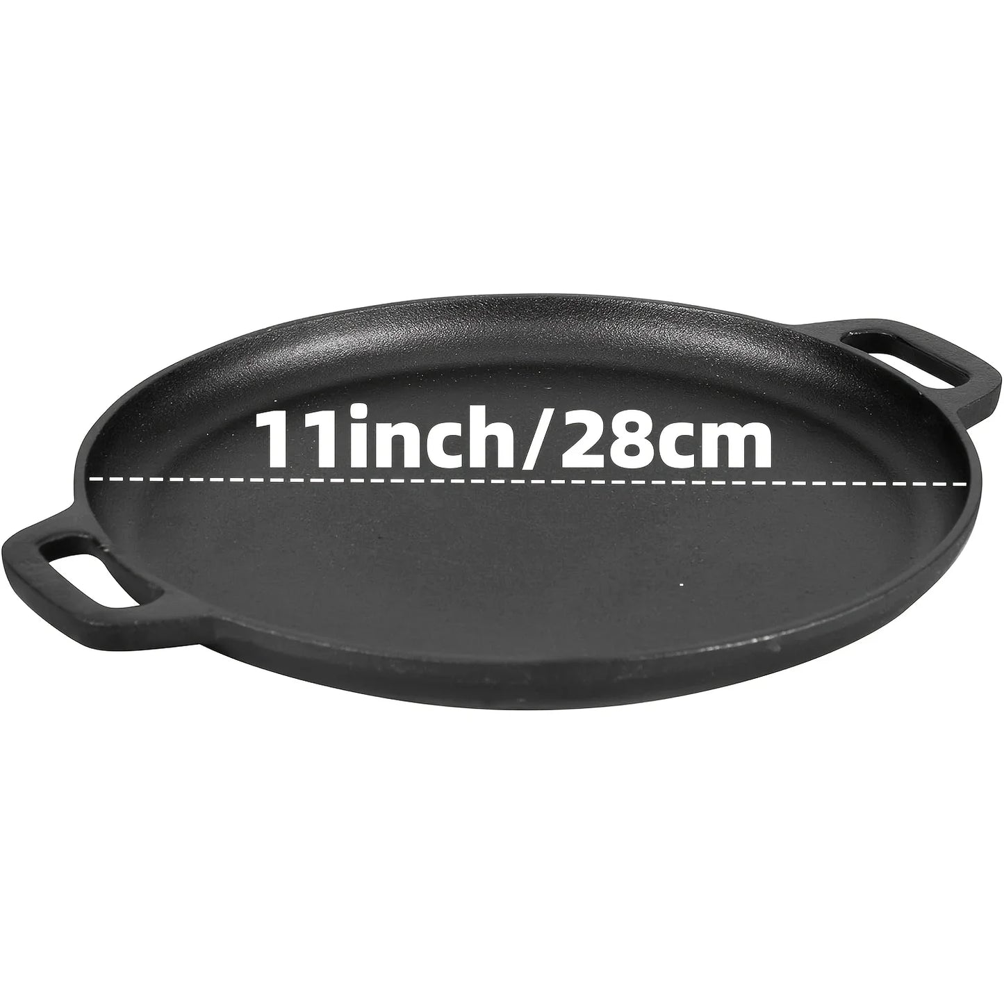 AEDG Cast Iron Skillet Set Preseasoned Non Stick Pans For Oven Grill Campfire