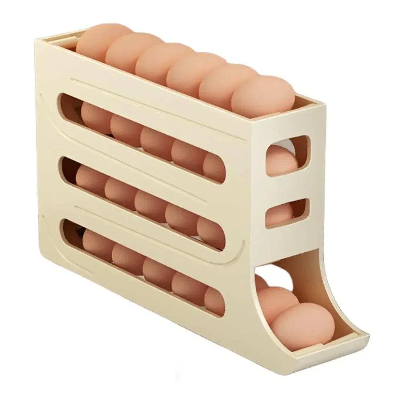 AHTOSKA 4 Layer Automatic Egg Dispenser Refrigerator Organizer