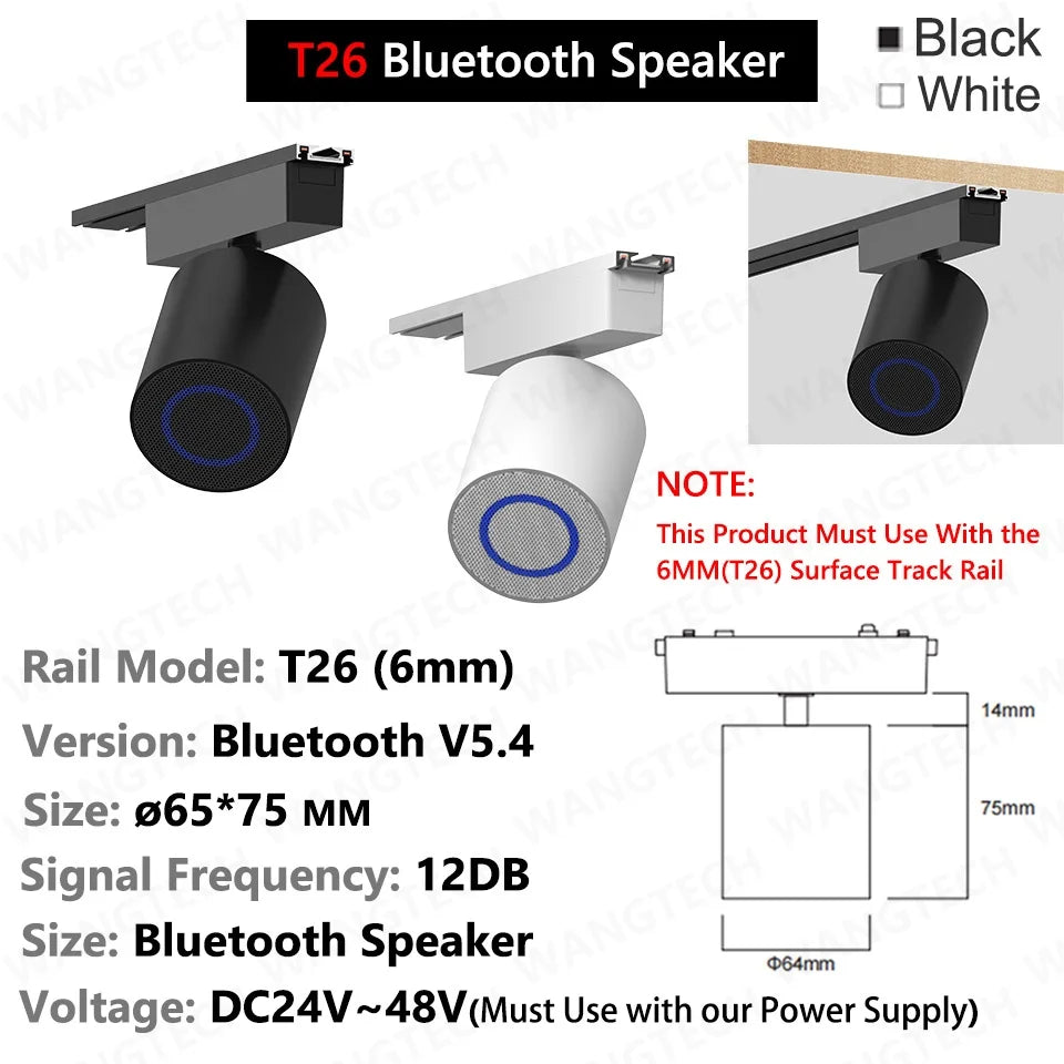 Magnetic Track Bluetooth Speaker Wireless Stereo Sound