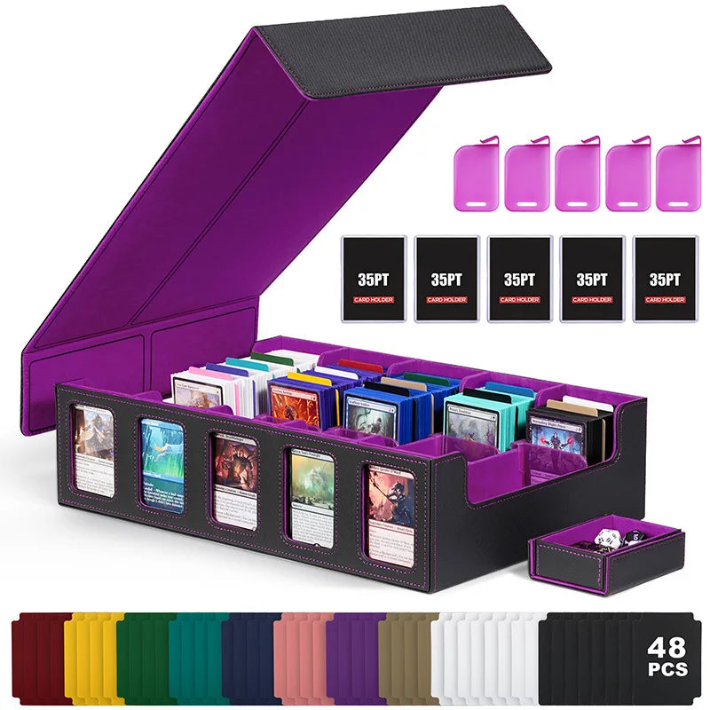 Dreamburgh Leather Trading Card Storage Box With Magnetic Closure