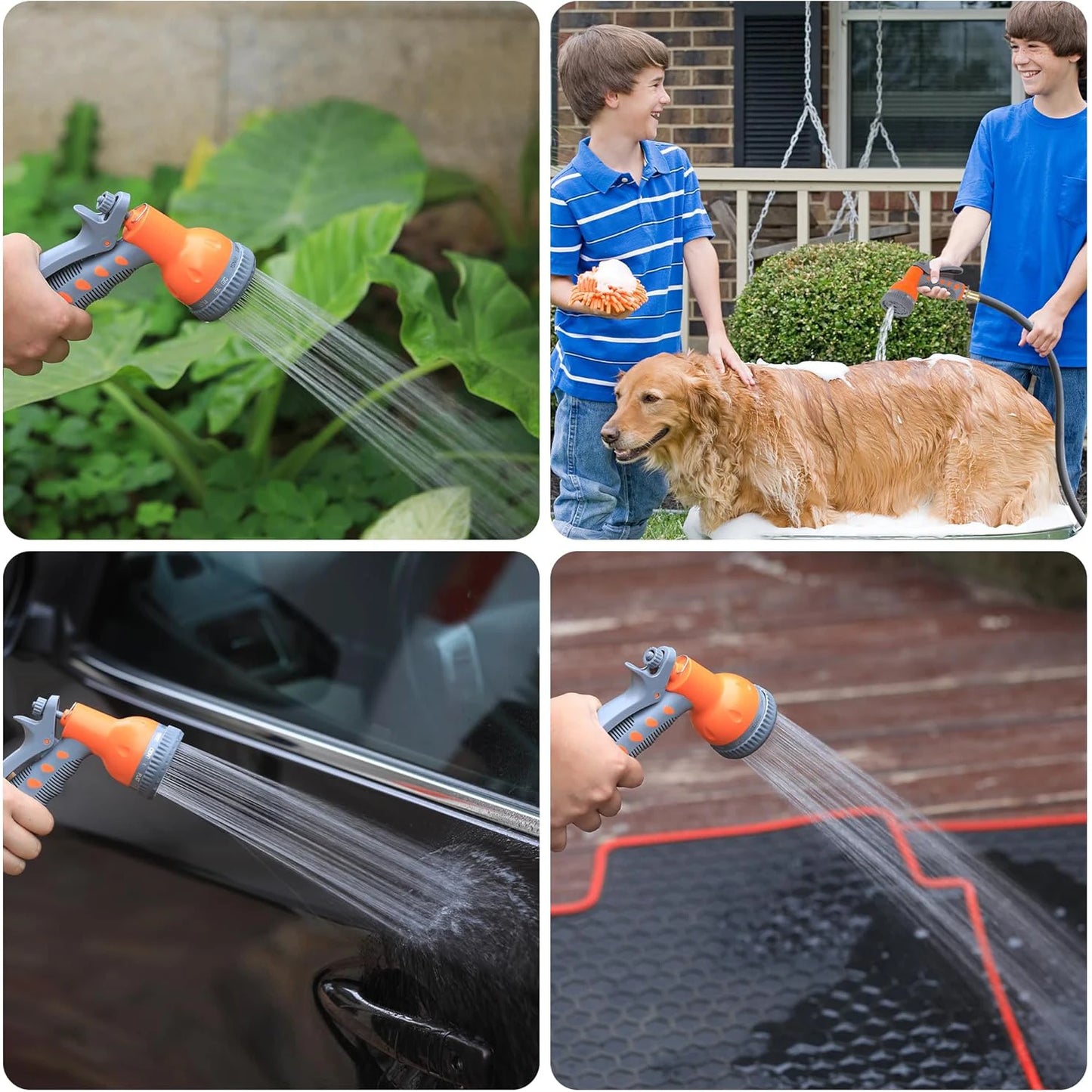 TWISTER.CK Retractable Garden Hose Reel with 9 Function Sprayer
