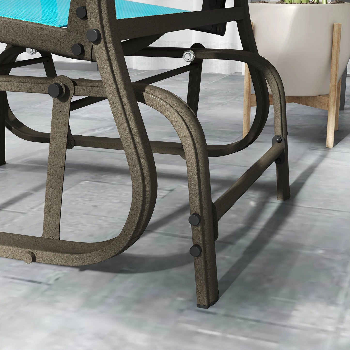 Outsunny Outdoor Glider Chair For Patio And Garden