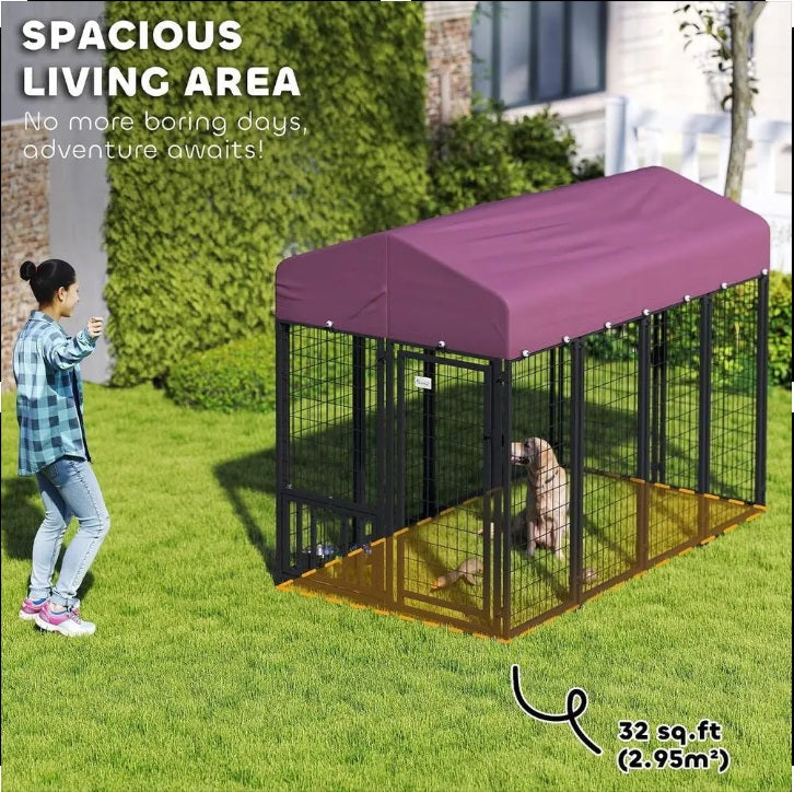 Portable Metal Dog Playpen for Indoor and Outdoor Use