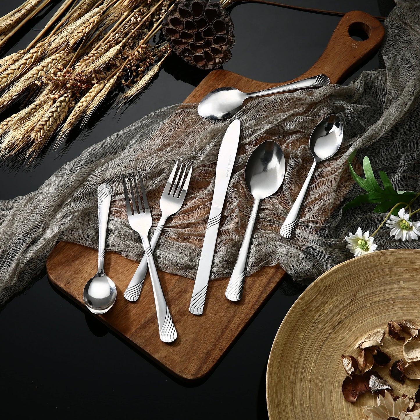 HANSMART Stainless Steel Cutlery Set Flatware Dinnerware Gift