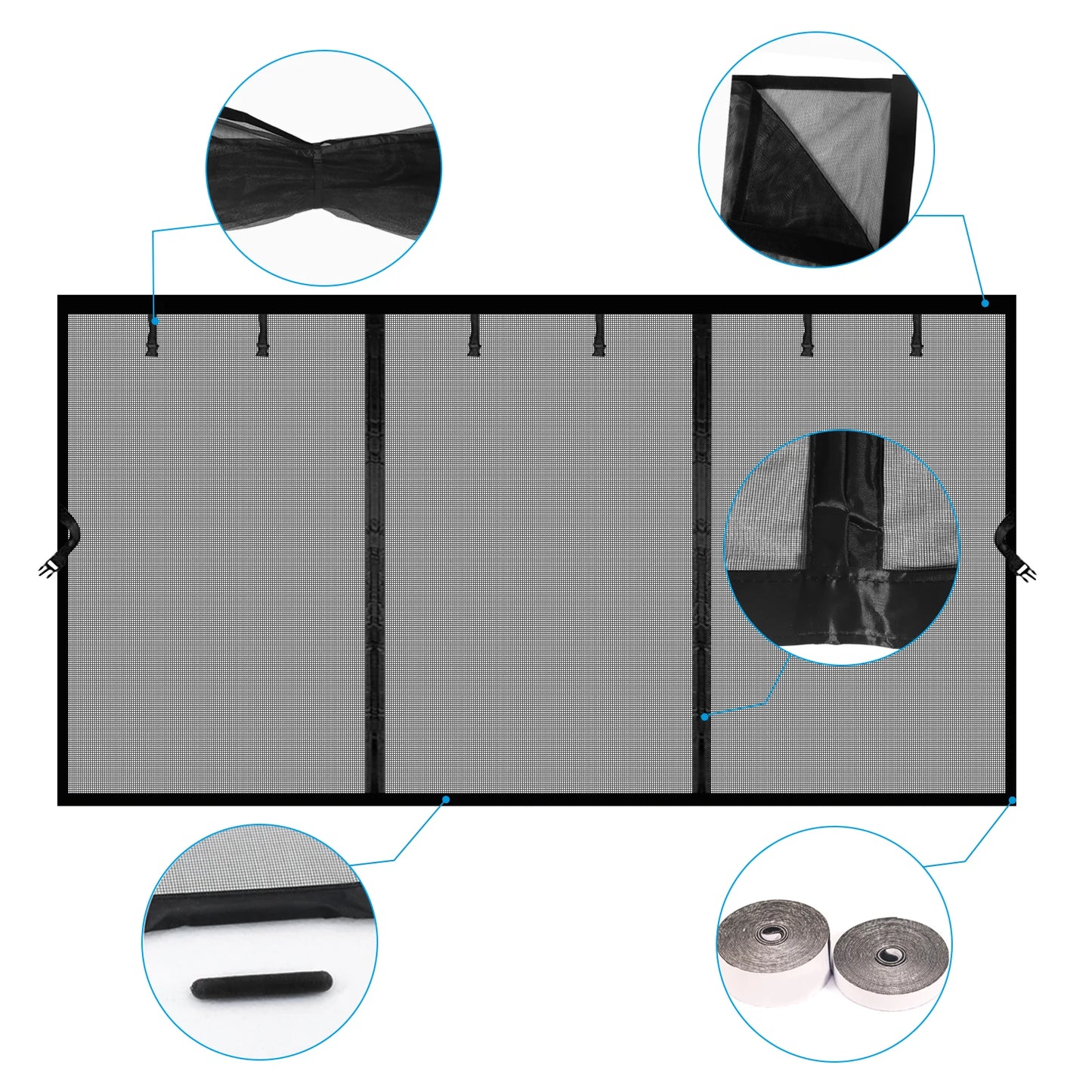 Fiberglass Magnetic Stationary Garage Door Screen