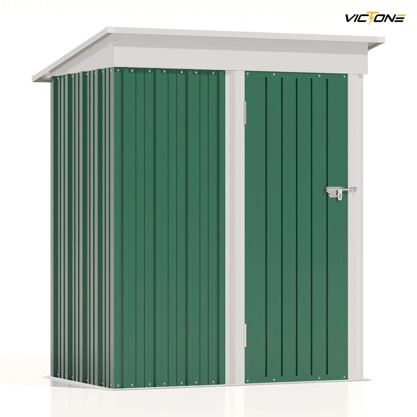 Victone Backyard Storage Shed With Sloped Roof And Lockable Door