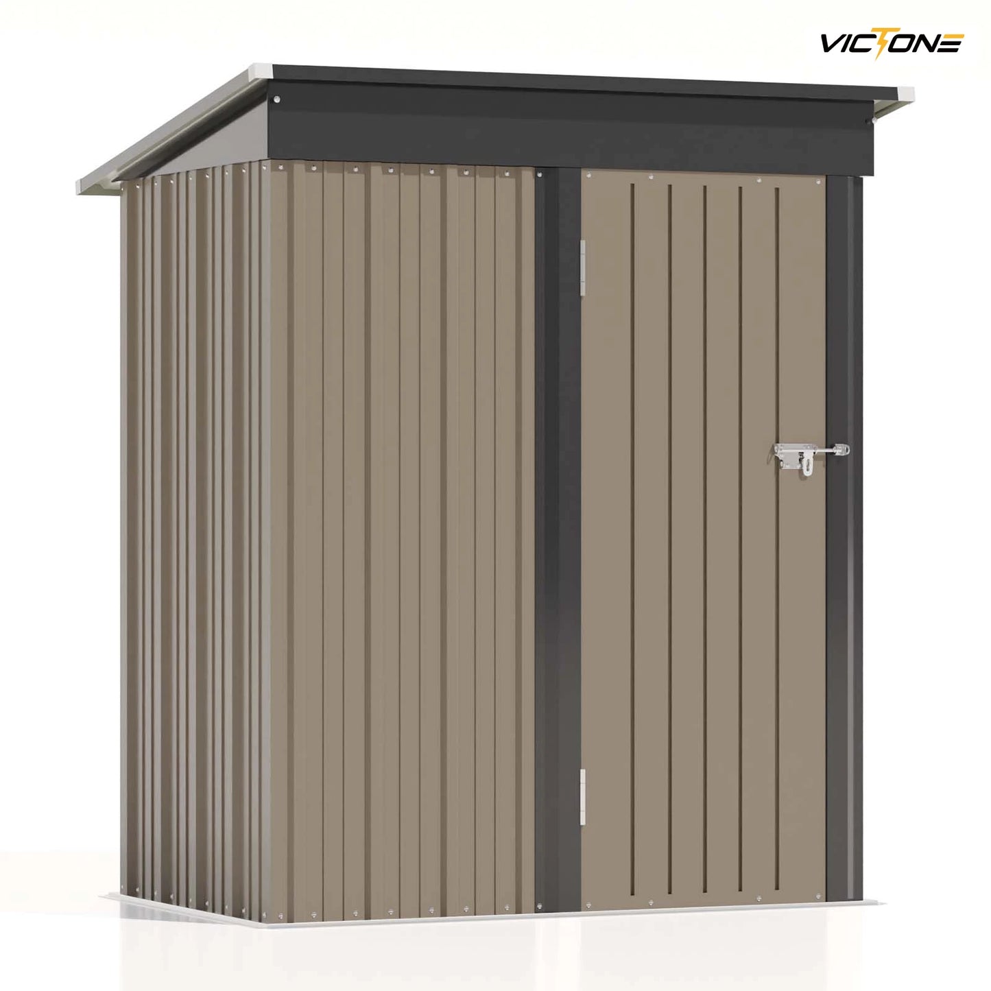 Victone Backyard Storage Shed With Sloped Roof And Lockable Door