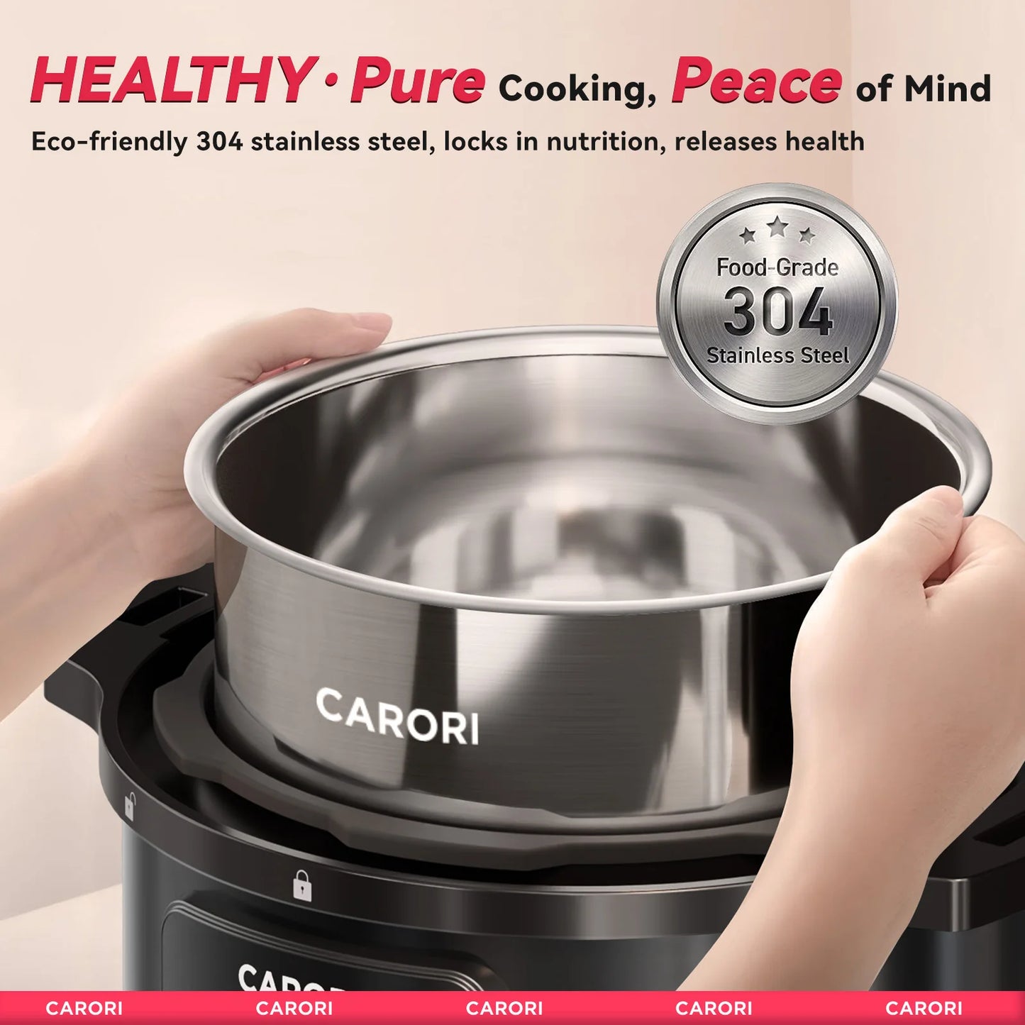 Carori 1200W 12-In-1 Electric Pressure Cooker Multi-Use