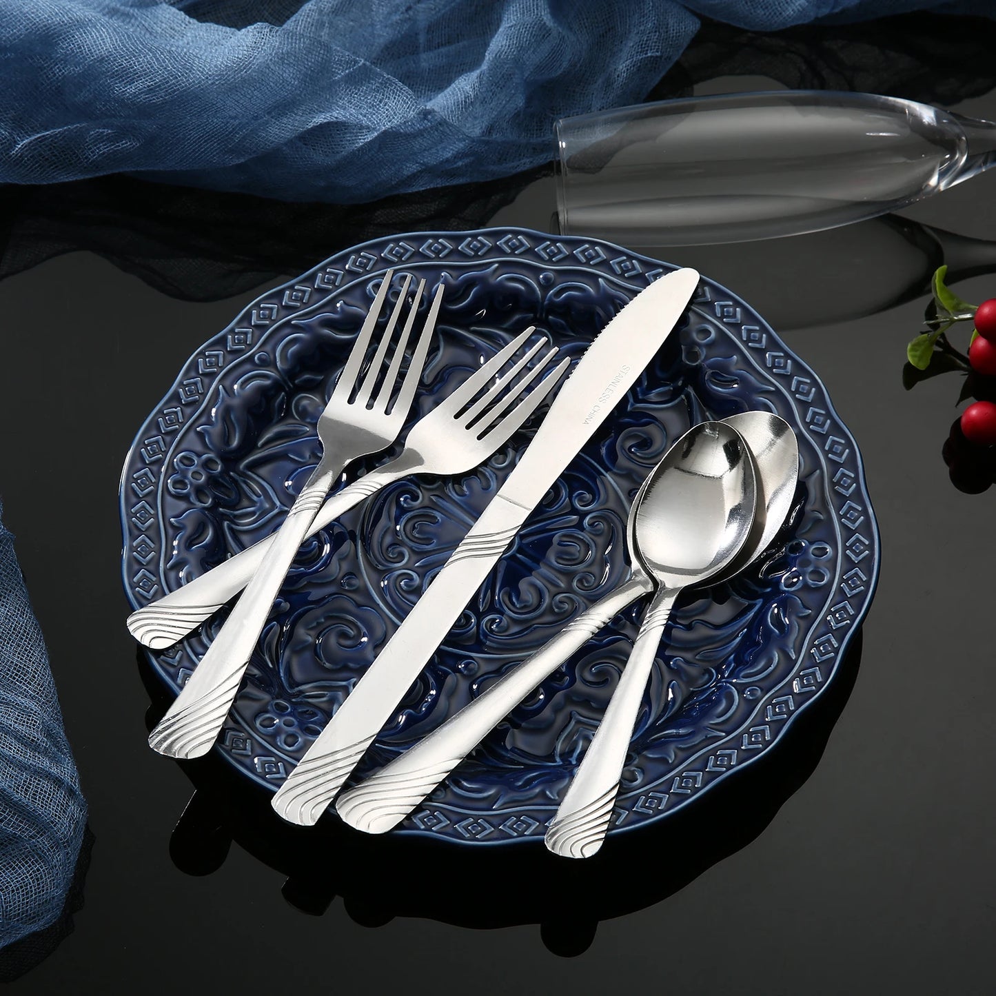 HANSMART Stainless Steel Cutlery Set Flatware Dinnerware Gift