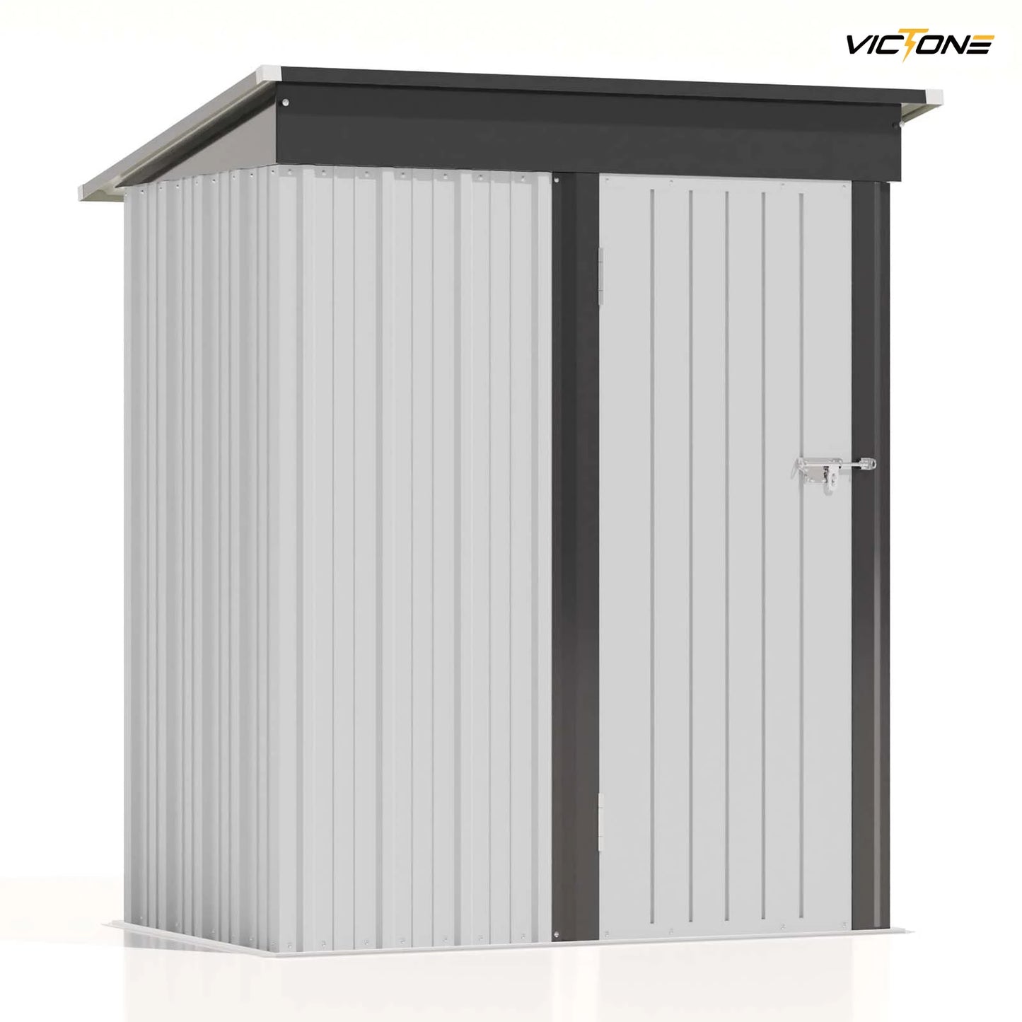 Victone Backyard Storage Shed With Sloped Roof And Lockable Door