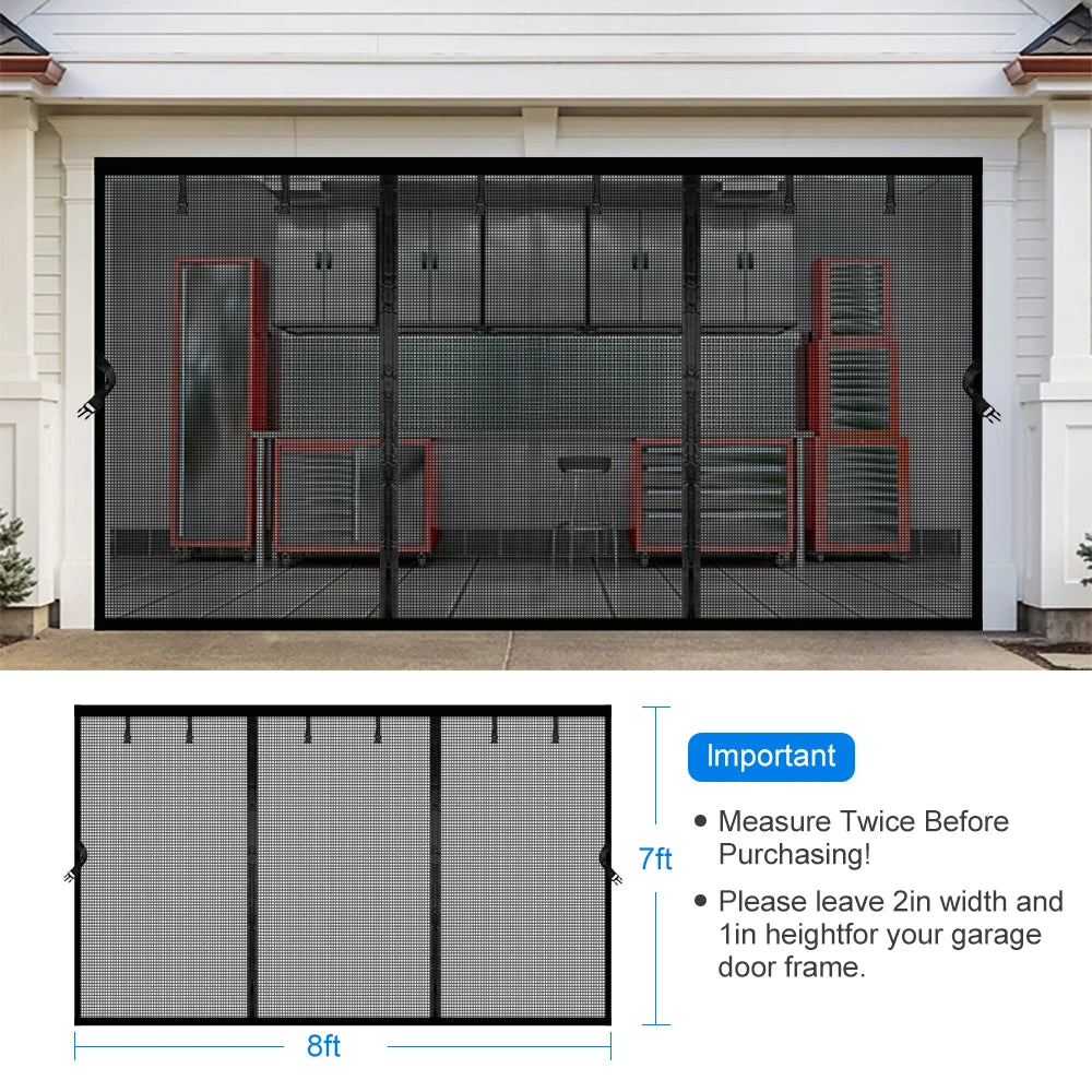 Fiberglass Magnetic Stationary Garage Door Screen