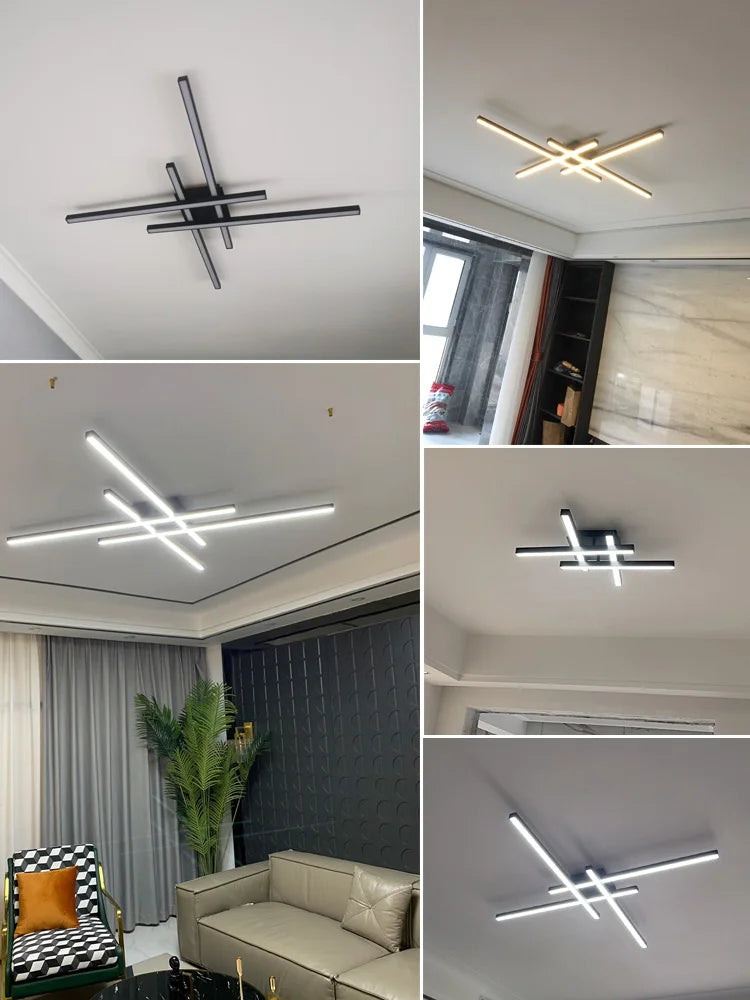 Siltlake LED Ceiling Lamp Square Chandelier Nordic Minimalist Design