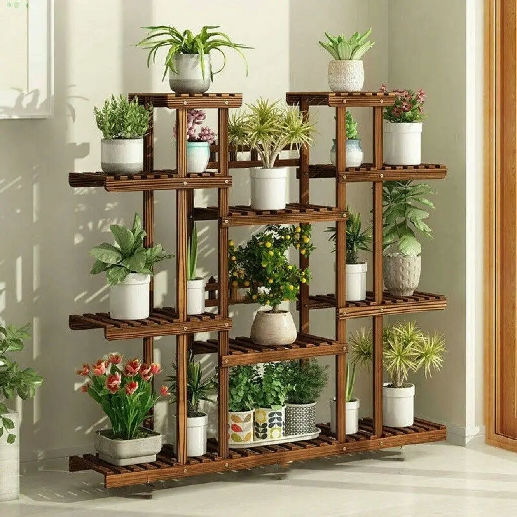 Wisfor Wooden Plant Shelf Multi Tier Flower Pot Display Stand
