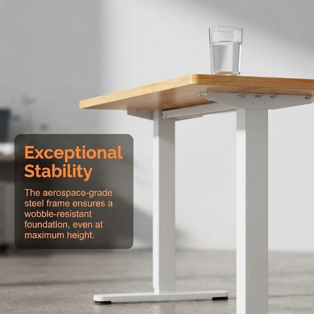 Height Adjustable Electric Standing Desk, 63 x 28 Inches Sit Stand up Desk, Memory Computer Home Office Desk
