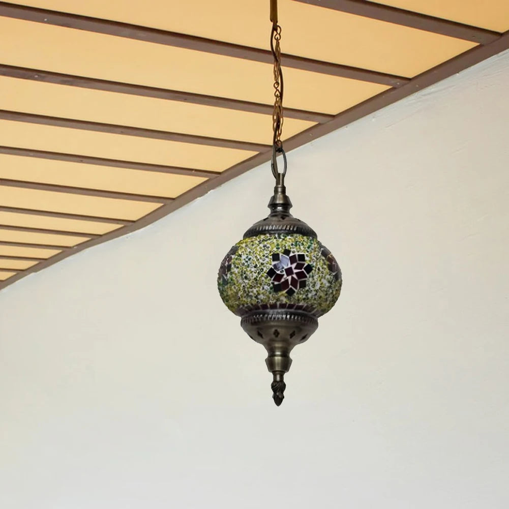 APWIKOGER Mosaic Pendant Light Turkish Moroccan E27 Hanging Lamp
