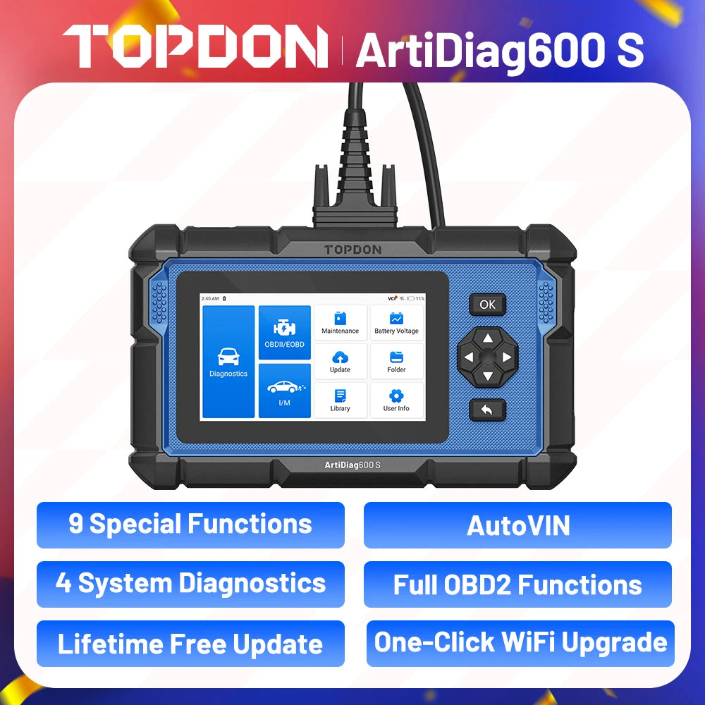 Topdon ArtiDiag600S OBD2 Scanner Diagnostic Tool Pro