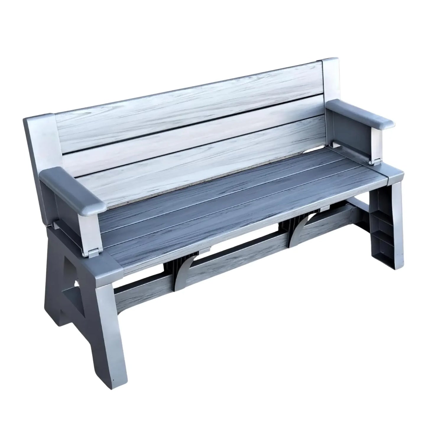 Convert-a-Bench 2-in-1 Outdoor Bench & Picnic Table - Foldable, Weather-Resistant Seating - Perfect for Patio, Lawn, Garden