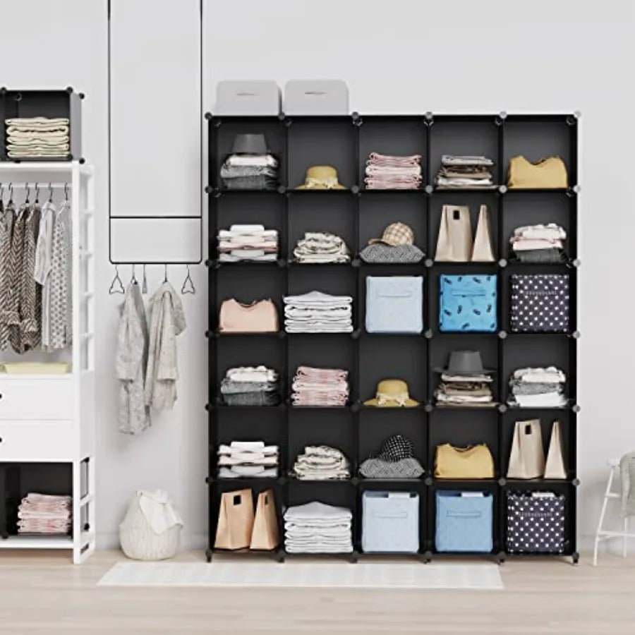 Plastic Cube Closet Organizer Shelves For Clothes And Bedroom Storage
