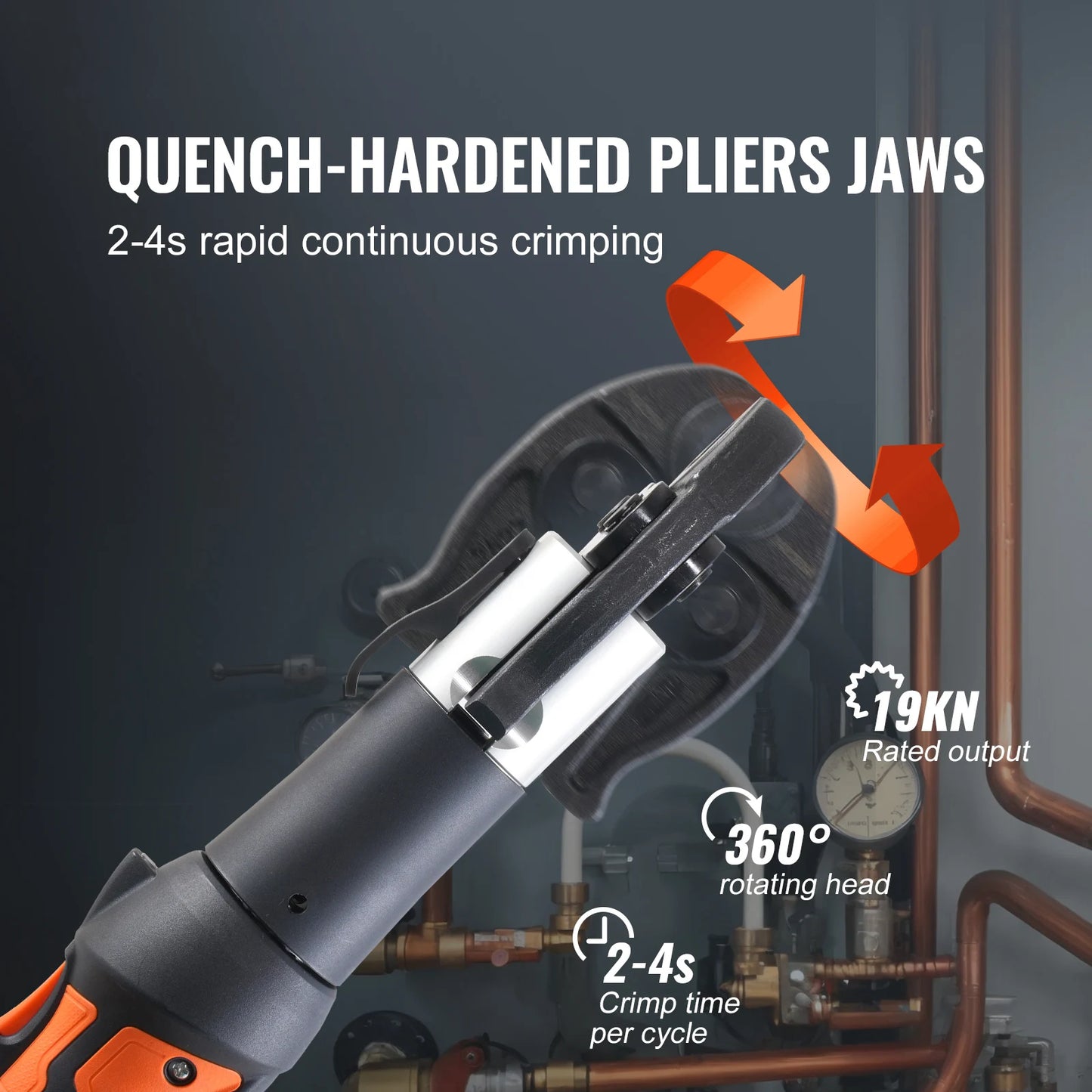 SucceBuy 18V Electric Pipe Crimping Tool Press Tool Kit