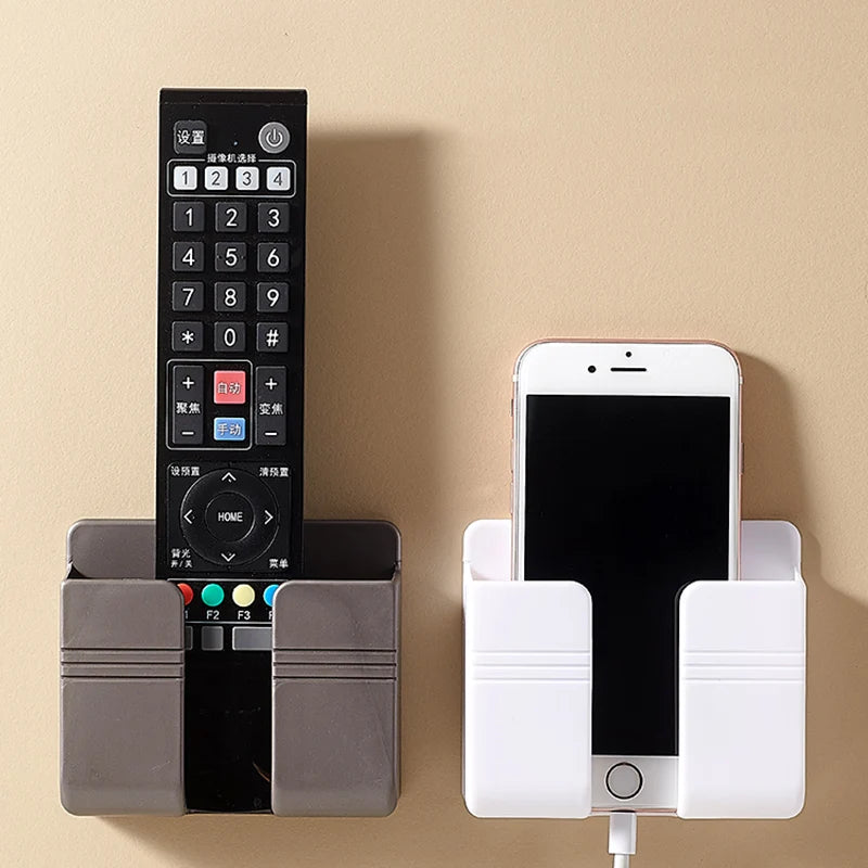 Wall Mounted Multifunction Storage Box Organizer for Remotes and Phones