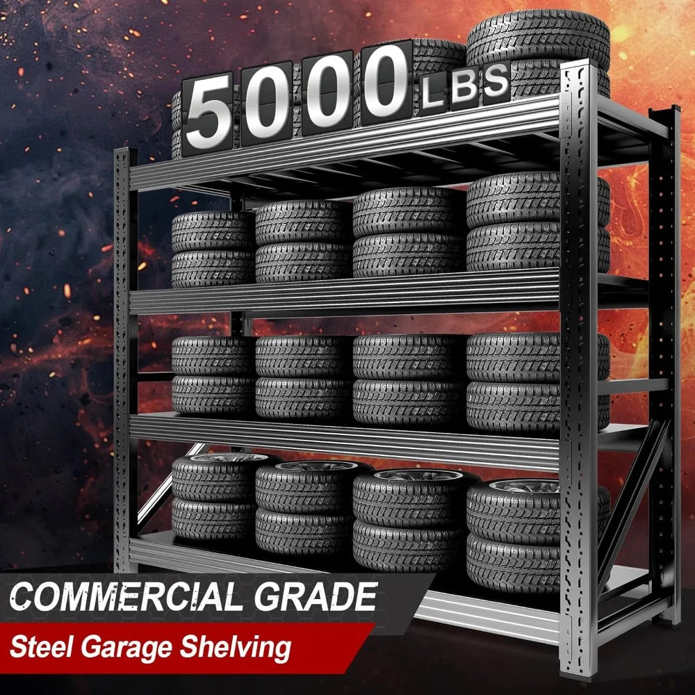 Garage Storage Shelves Heavy Duty 4 Tier Adjustable Metal Shelving