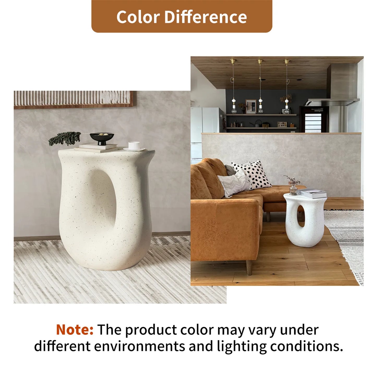 Wisfor Pedestal Table Stand Modern Handcast Polyresin End Table