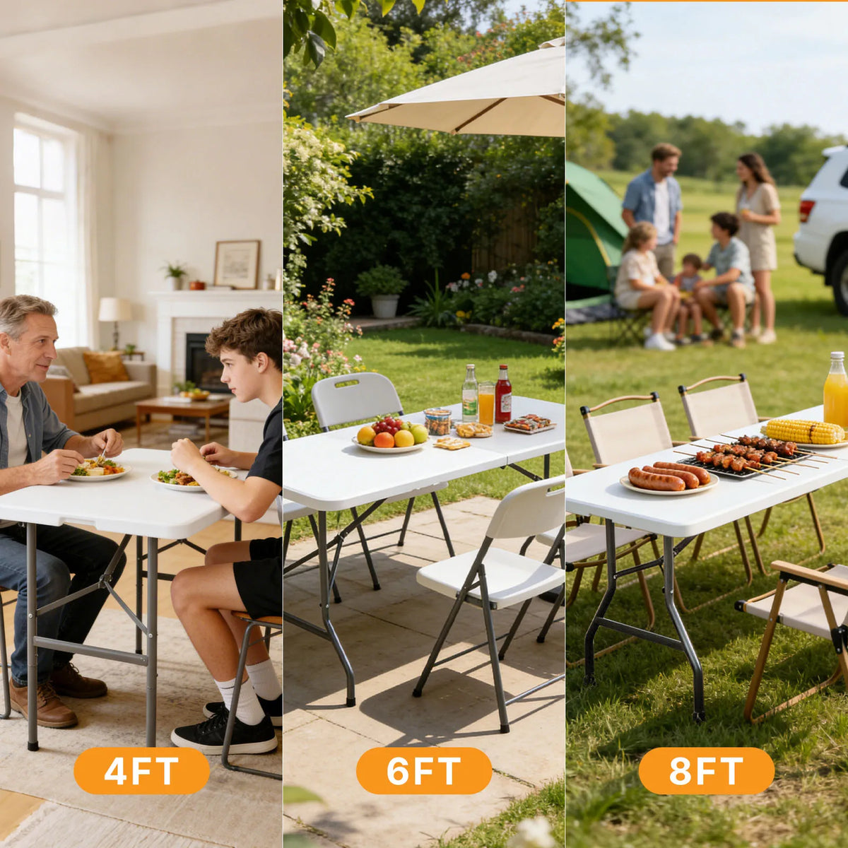MCQ Folding Outdoor Picnic Table With Carrying Handle For Camping