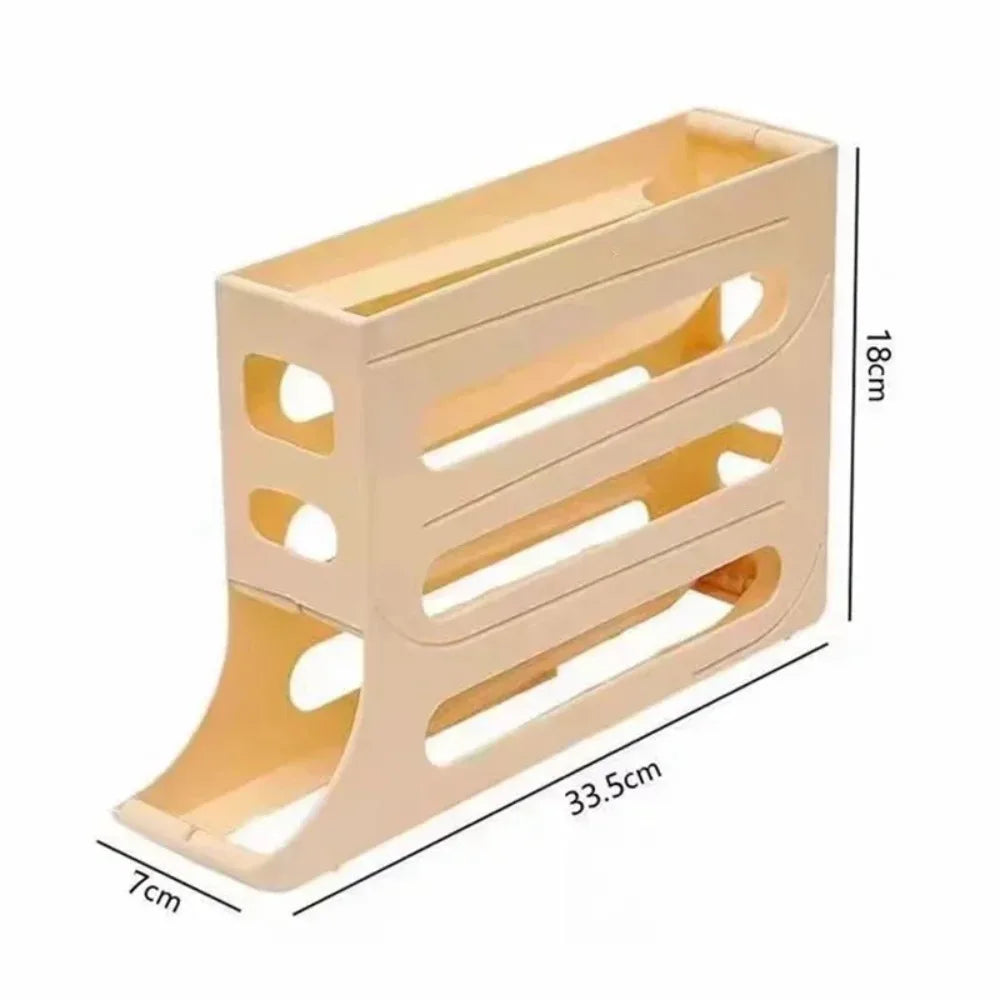AHTOSKA 4 Layer Automatic Egg Dispenser Refrigerator Organizer