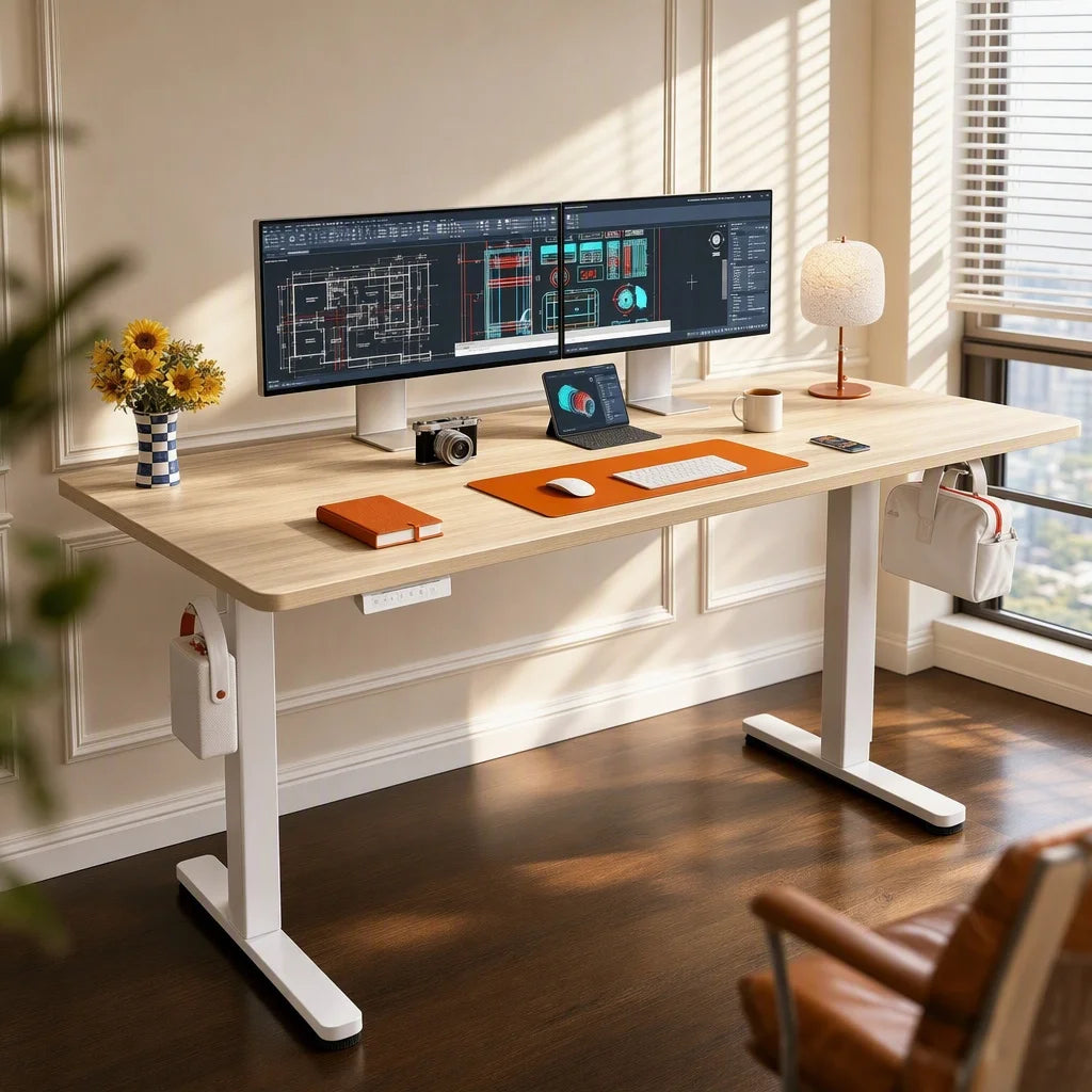 K Kyspho Electric Height Adjustable Standing Desk With Memory