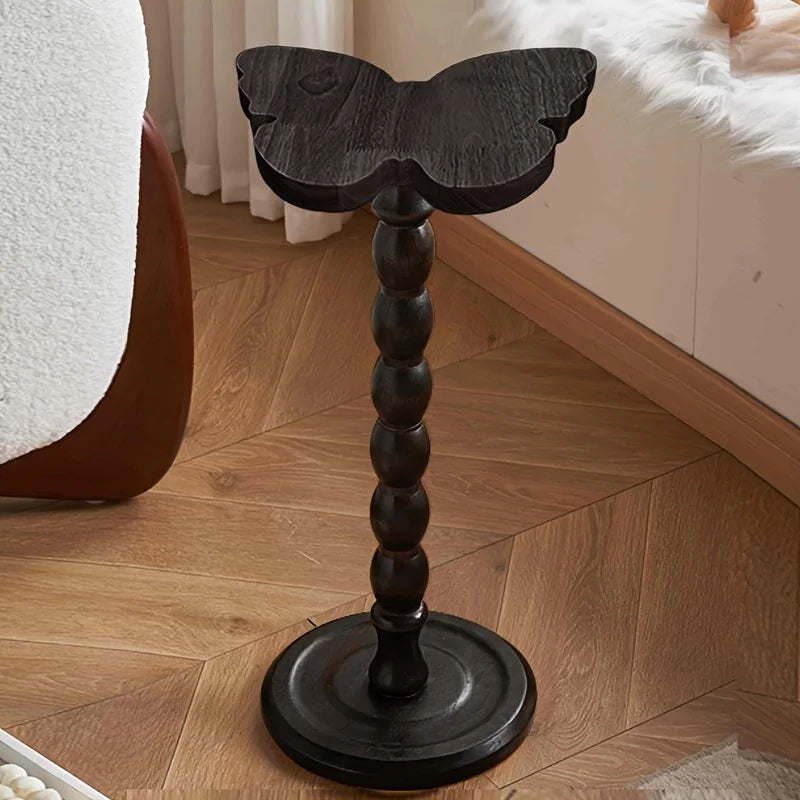 Modern Round Wooden Side Table Pedestal For Living Room