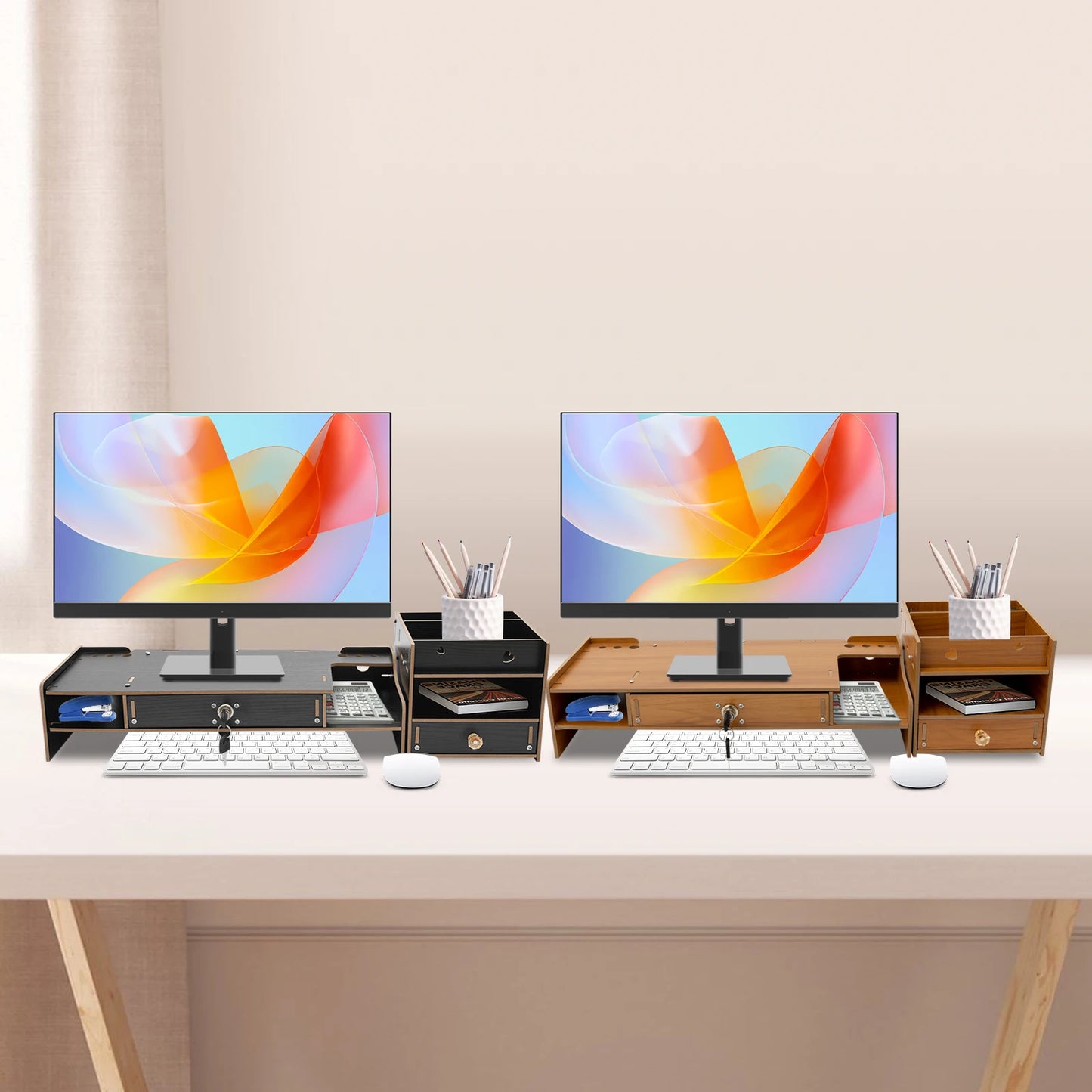 Modern Desktop Monitor Stand And Riser For Office And Study