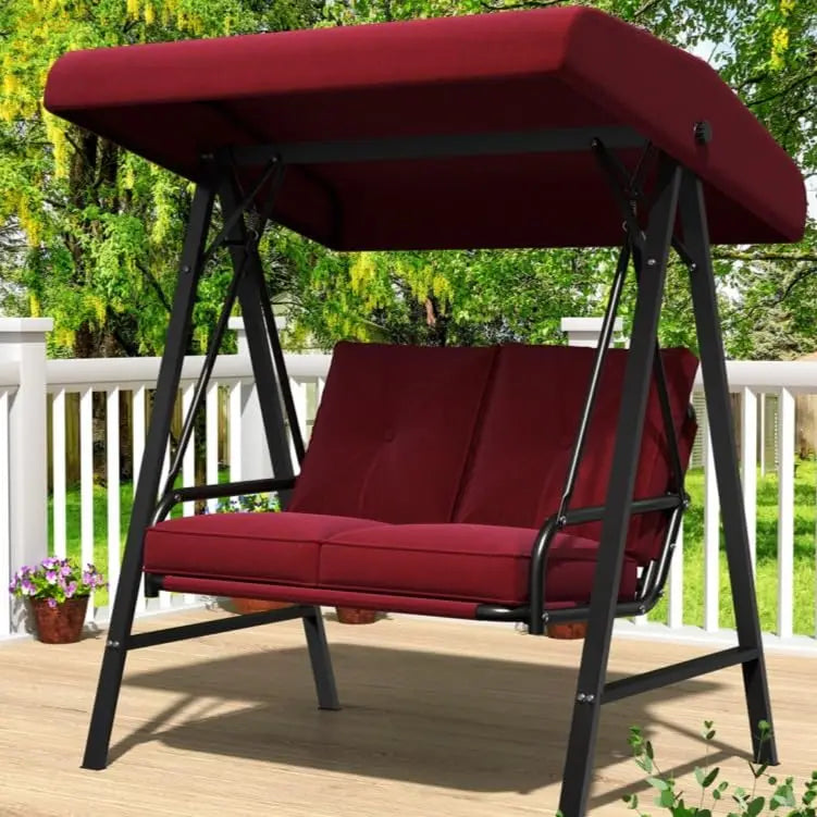 Durable Outdoor Patio Swing Chair With Adjustable Canopy