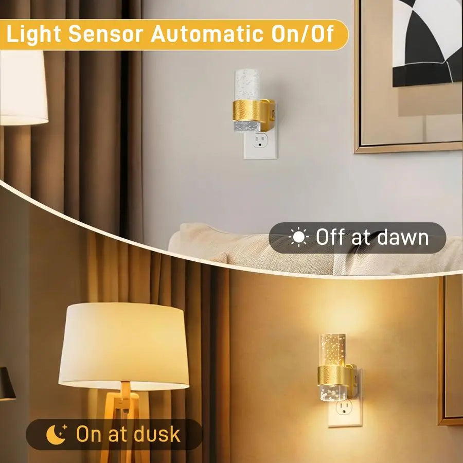 Plug In Dimmable Night Light With Dusk To Dawn Sensor