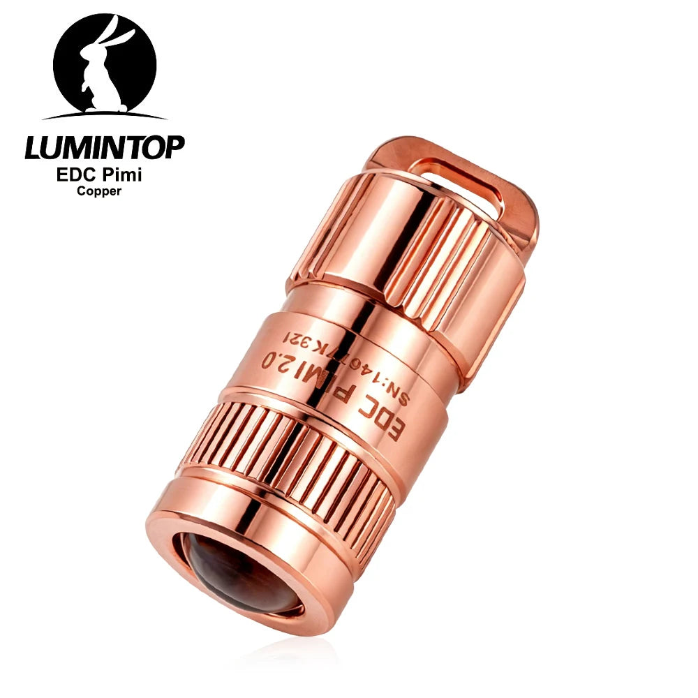 Copper Flashlight EDC LED Pocket Light Type USB C Rechargeable Lamp 10180 Li-ion Keychain Lantern Waterproof Mini Outdoor Torch