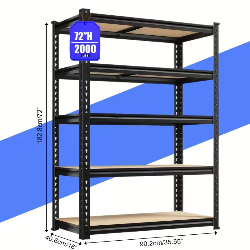 Metal Double Layer Shelving Rack for Warehouse Utility