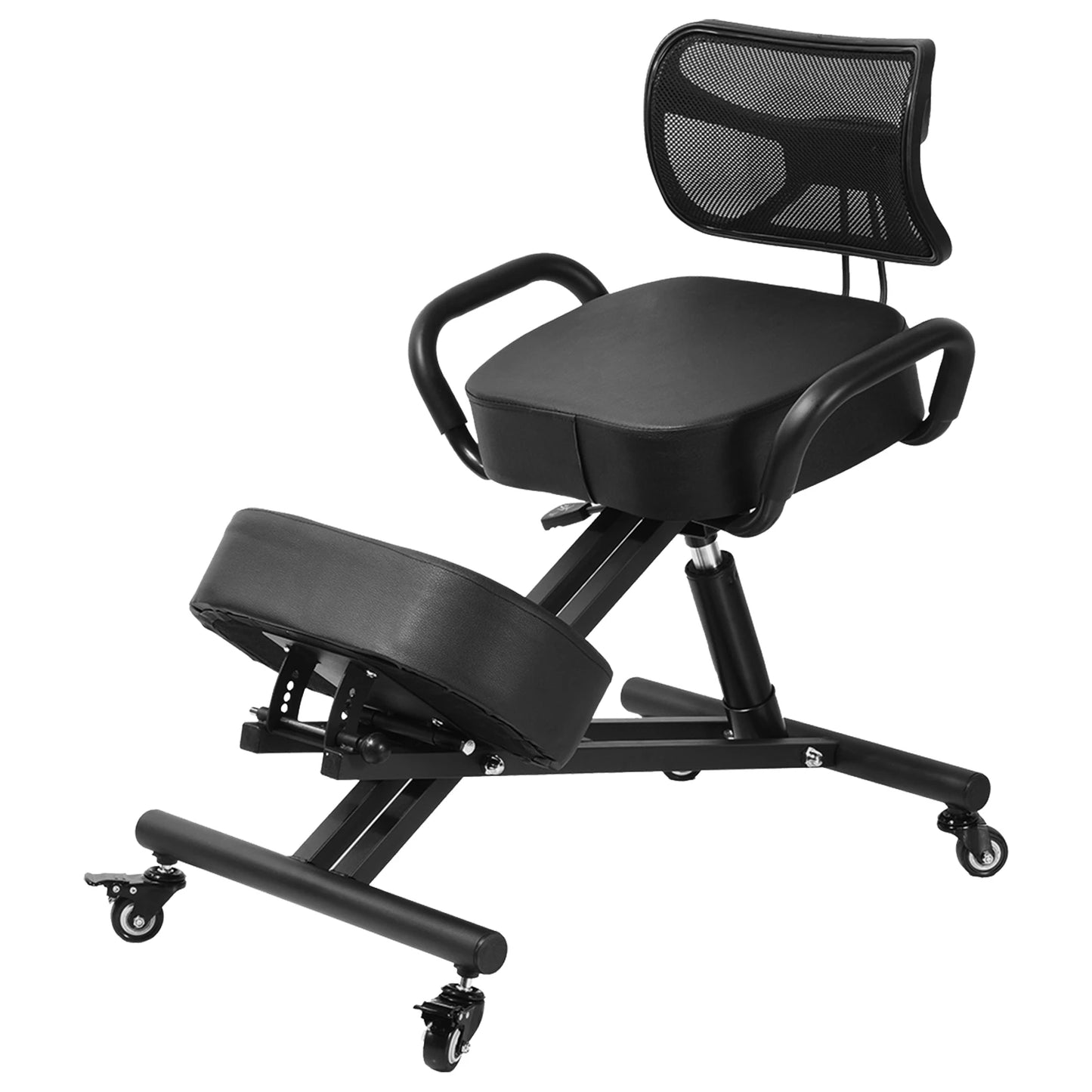 Ergonomic Kneeling Chair With Backrest And Wheels