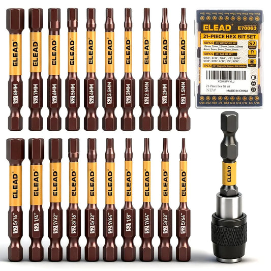 TiLing Allen-Wrench Drill Bit Set With Magnetic Bits SAE Metric