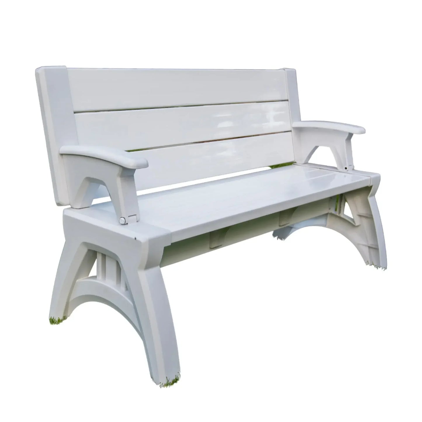 Convert-a-Bench 2-in-1 Outdoor Bench & Picnic Table - Foldable, Weather-Resistant Seating - Perfect for Patio, Lawn, Garden