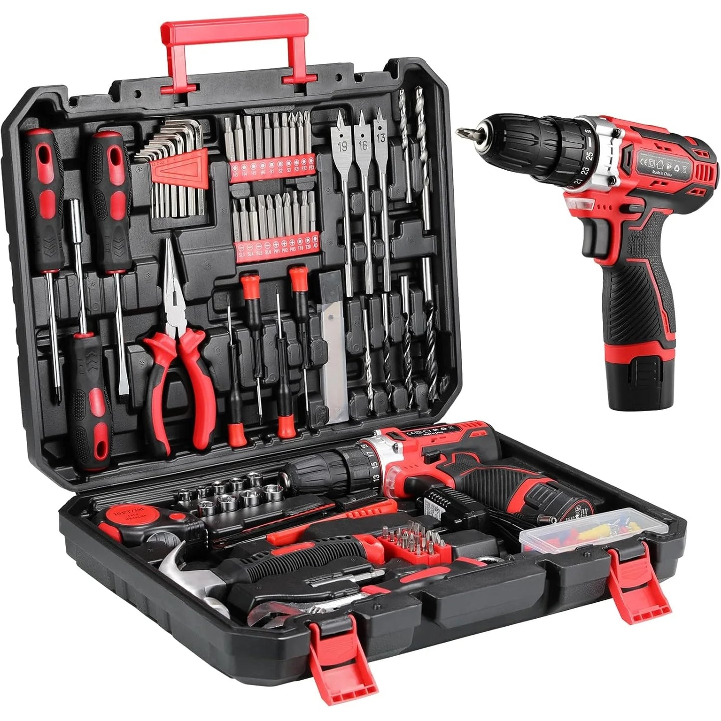 TLGREEN 138 Pcs Power Tool Set With 12V Cordless Drill