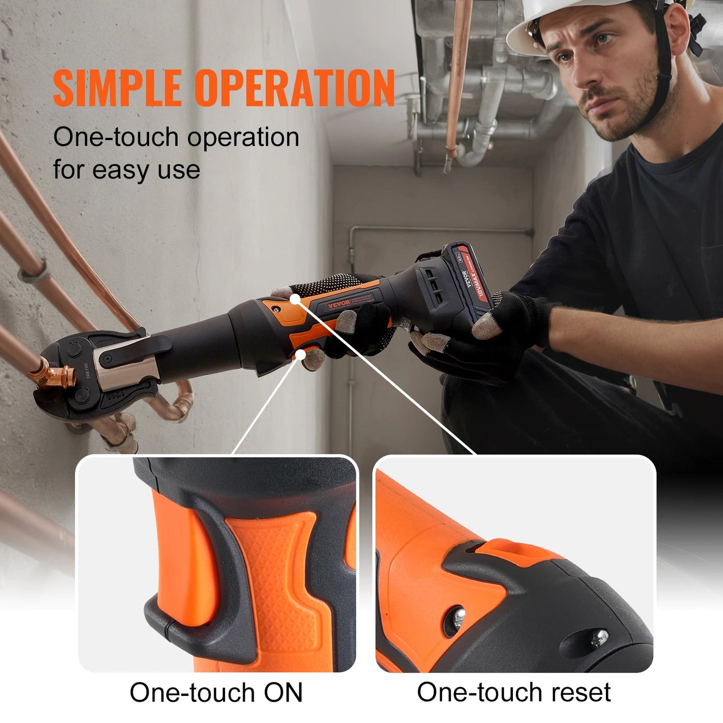 SucceBuy 18V Electric Pipe Crimping Tool Press Tool Kit