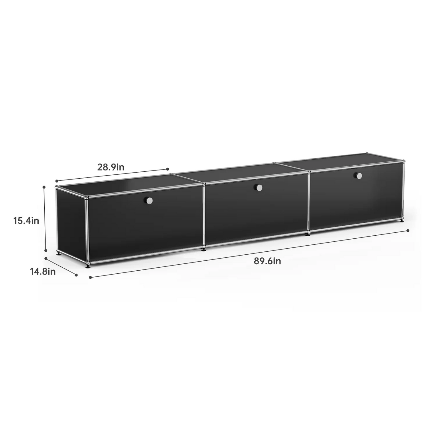 Furgle Modern Modular Metal Storage Cabinet Freestanding Sideboard